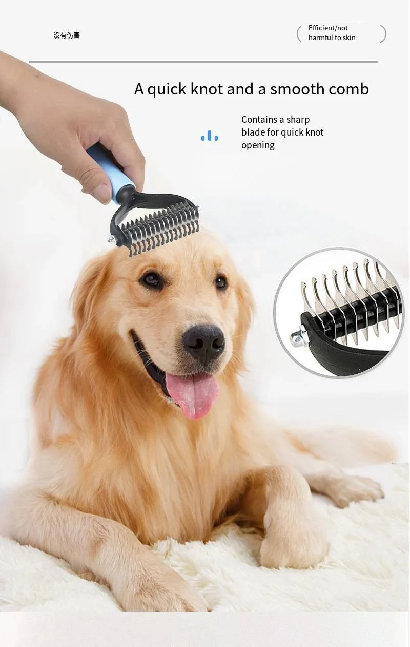 Dog Cat Hair Removal Comb Pet Long Hair Short Hair Pet Grooming Care Brush Trimming Dematting Brush Dog Pet Grooming Equipment