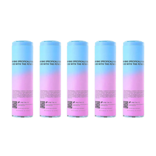 PETKIT PuraX PuraMax Replaced Waste Bags1-5 Rolls, Portable Cat Litter Waste Receptacles Bags for Self-Cleaning Cat Litter Box